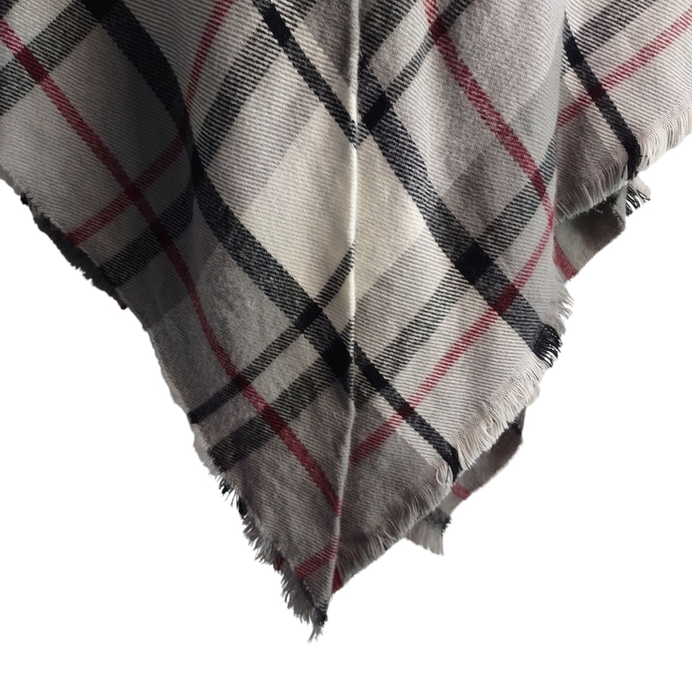 St. John's Bay Womens Classic Multicolor Plaid Sweater Poncho One Size N… - Picture 5 of 10